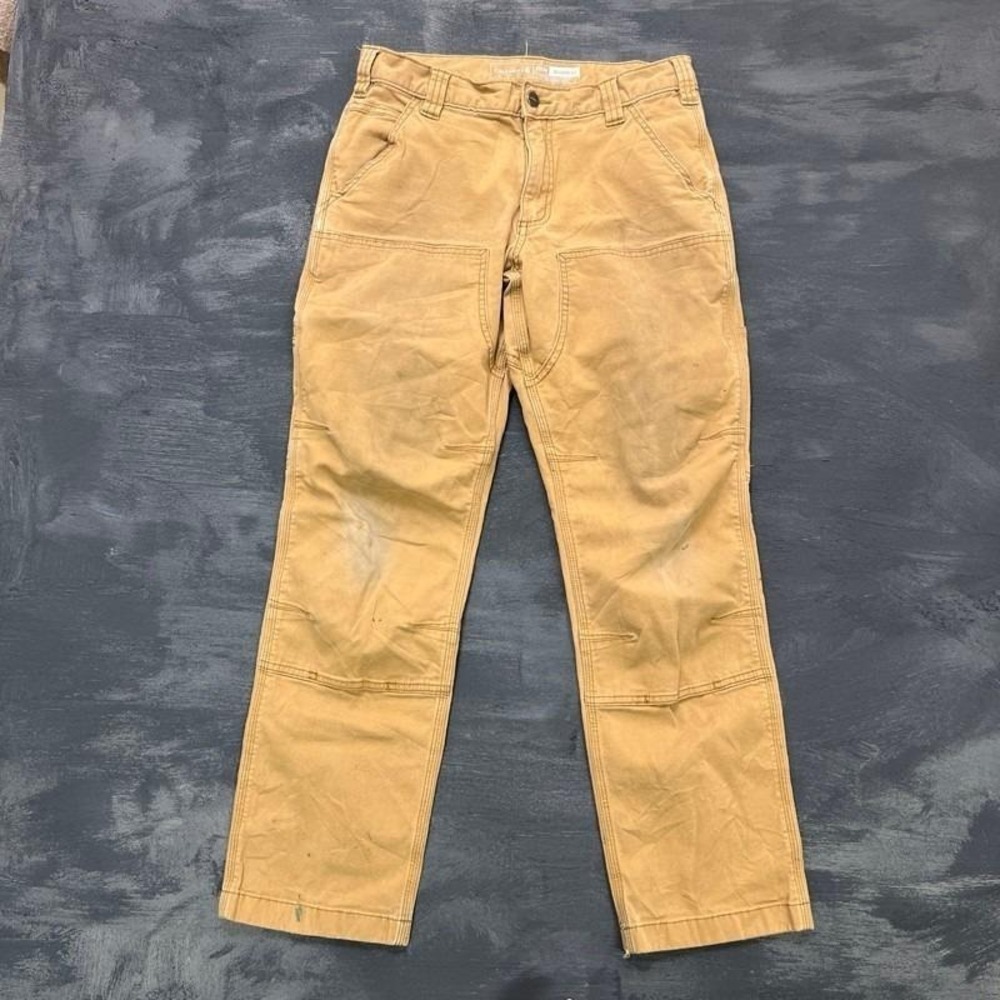 Carhartt Double Knees Pants Mens 30x28 Beige 2000s Distressed